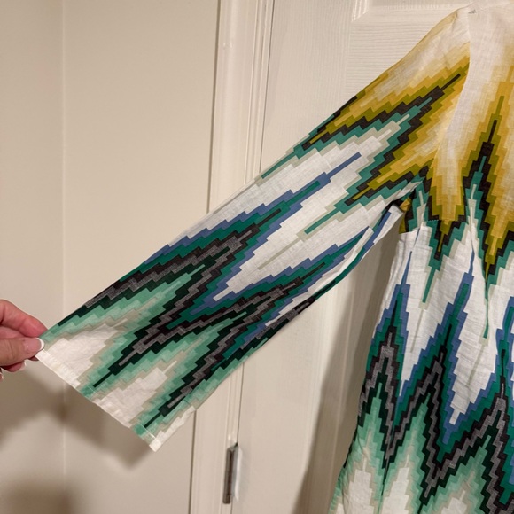 Alberto Makali Shirt Womens Small Tunic Multicolored Light Weight Beaded - Picture 4 of 6